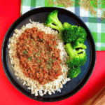 Beef Bolognese with brown Rice (399 kcal)